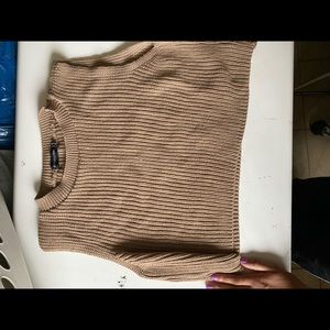 Tan sweater vest tank